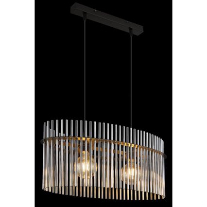 Globo - Candeeiro suspenso 2xE27/60W/230V preto