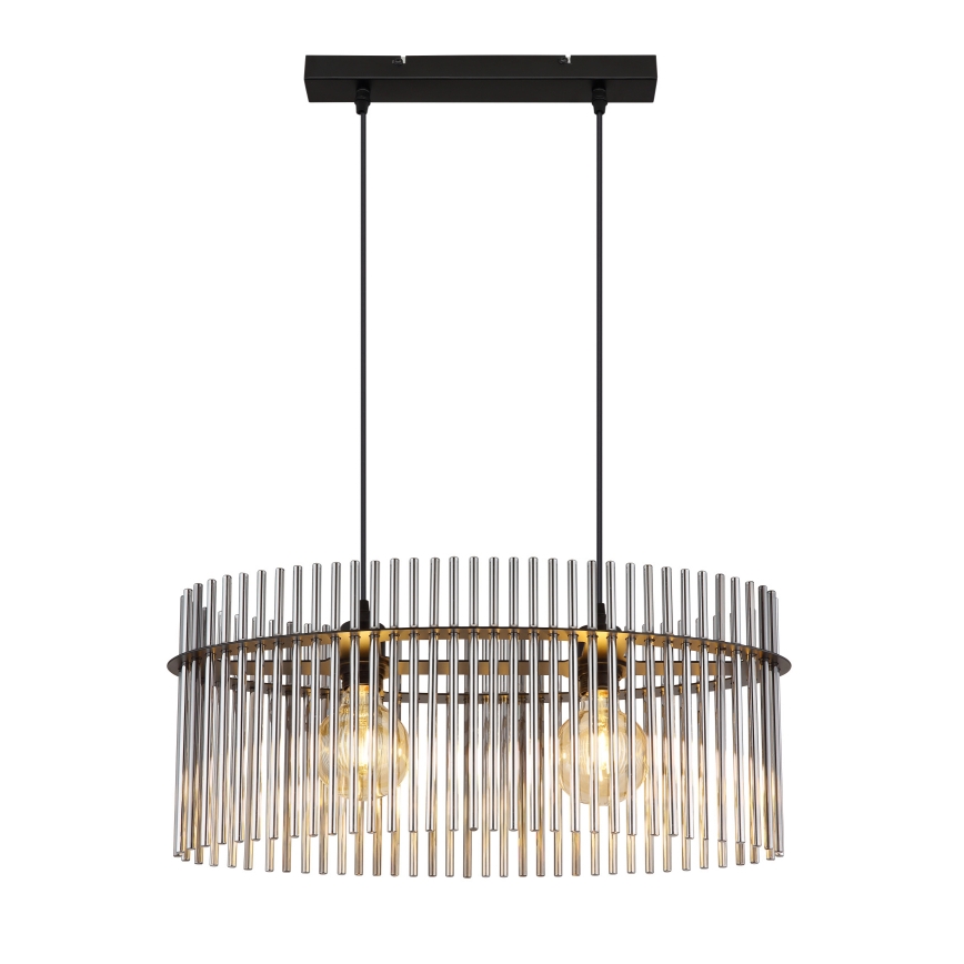 Globo - Candeeiro suspenso 2xE27/60W/230V preto