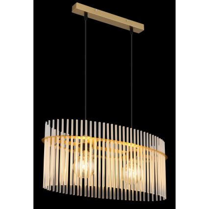 Globo - Candeeiro suspenso 2xE27/60W/230V dourado