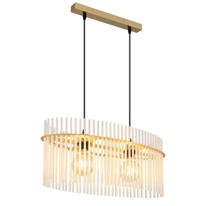 Globo - Candeeiro suspenso 2xE27/60W/230V dourado