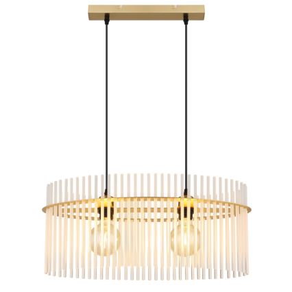 Globo - Candeeiro suspenso 2xE27/60W/230V dourado