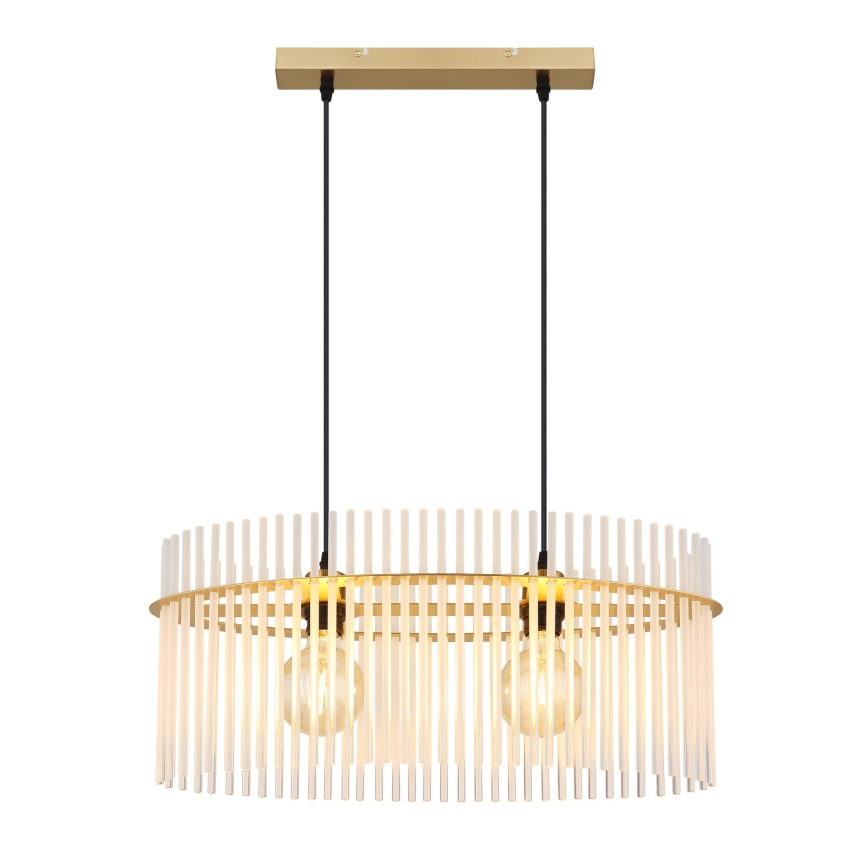 Globo - Candeeiro suspenso 2xE27/60W/230V dourado