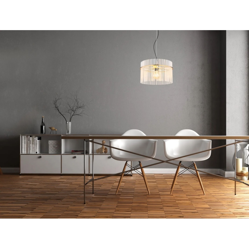 Globo - Candeeiro suspenso 1xE27/60W/230V diâmetro 40 cm dourado