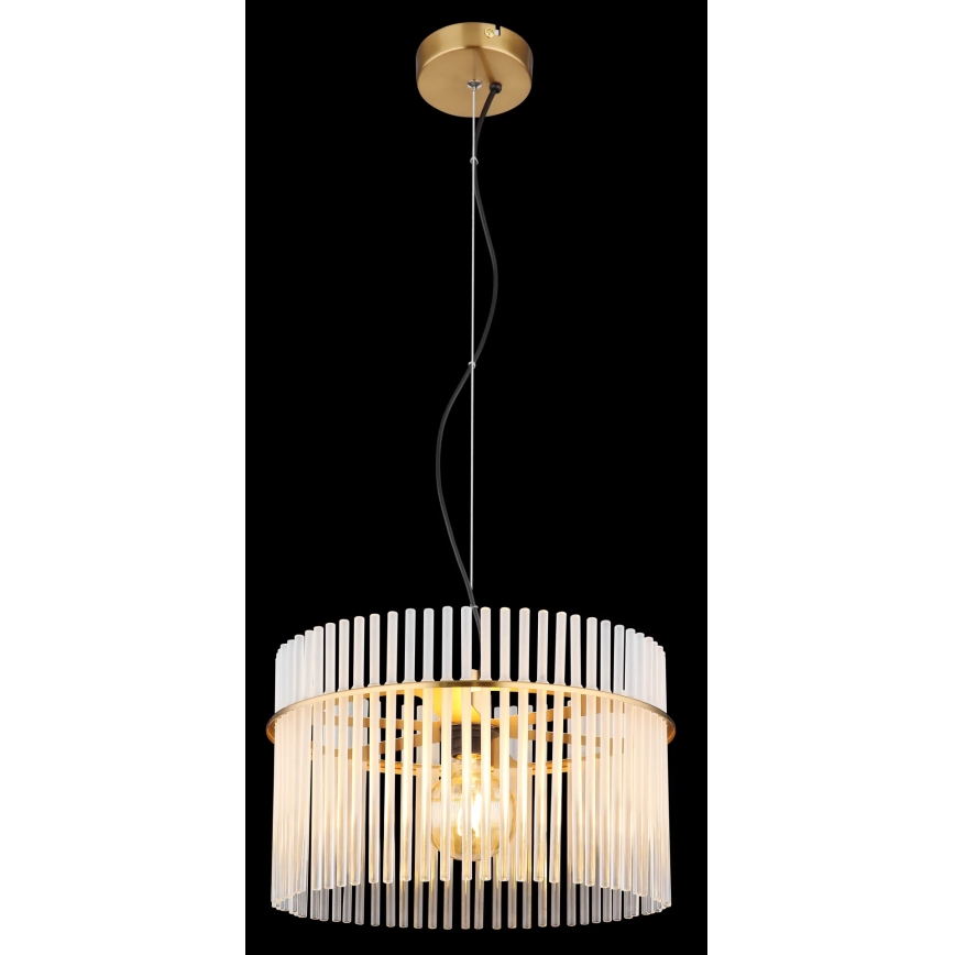 Globo - Candeeiro suspenso 1xE27/60W/230V diâmetro 40 cm dourado