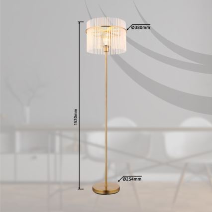 Globo - Candeeiro de chão 1xE27/60W/230V dourado