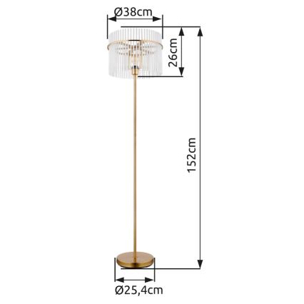 Globo - Candeeiro de chão 1xE27/60W/230V dourado