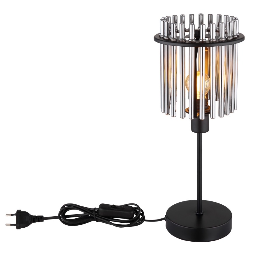 Globo - Candeeiro de mesa 1xE14/40W/230V diâmetro 15 cm preto