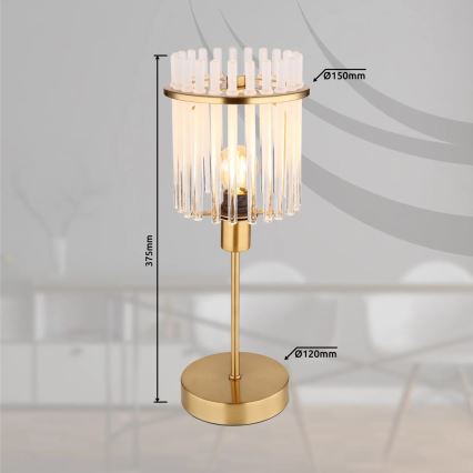 Globo - Candeeiro de mesa 1xE14/40W/230V diâmetro 15 cm dourado