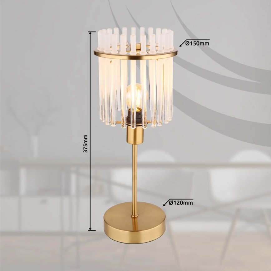 Globo - Candeeiro de mesa 1xE14/40W/230V diâmetro 15 cm dourado