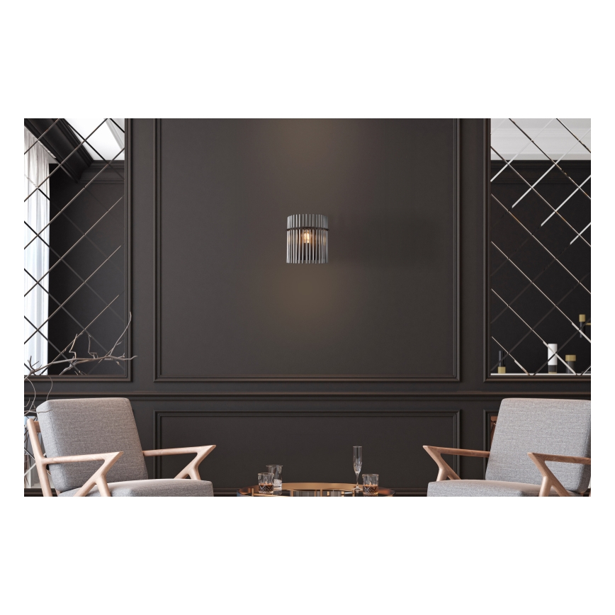 Globo - Iluminação de parede 1xE27/60W/230V preto