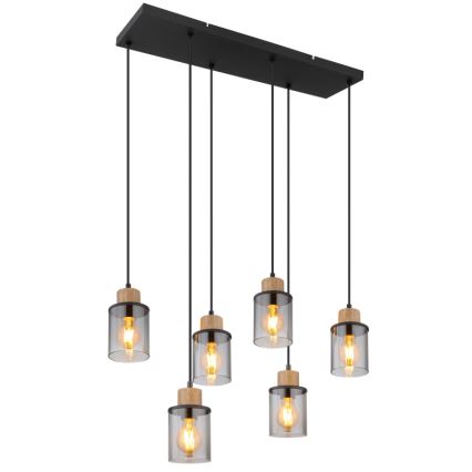 Globo - Candeeiro suspenso 6xE27/15W/230V