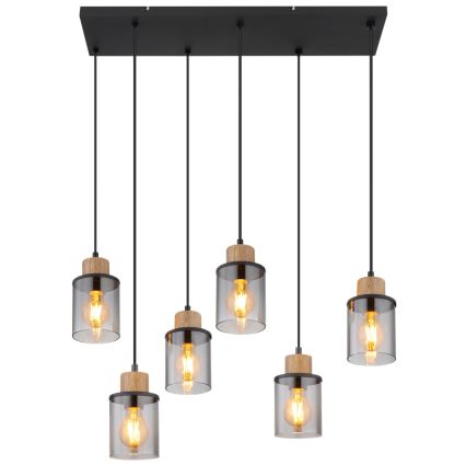 Globo - Candeeiro suspenso 6xE27/15W/230V