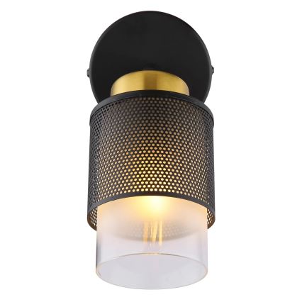 Globo - Foco de parede 1xE27/40W/230V preto/dourado