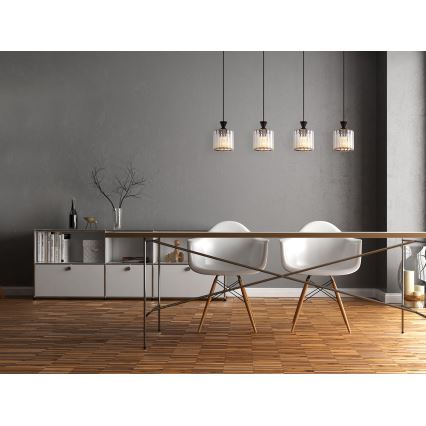 Globo - Candeeiro suspenso 4xE27/60W/230V preto