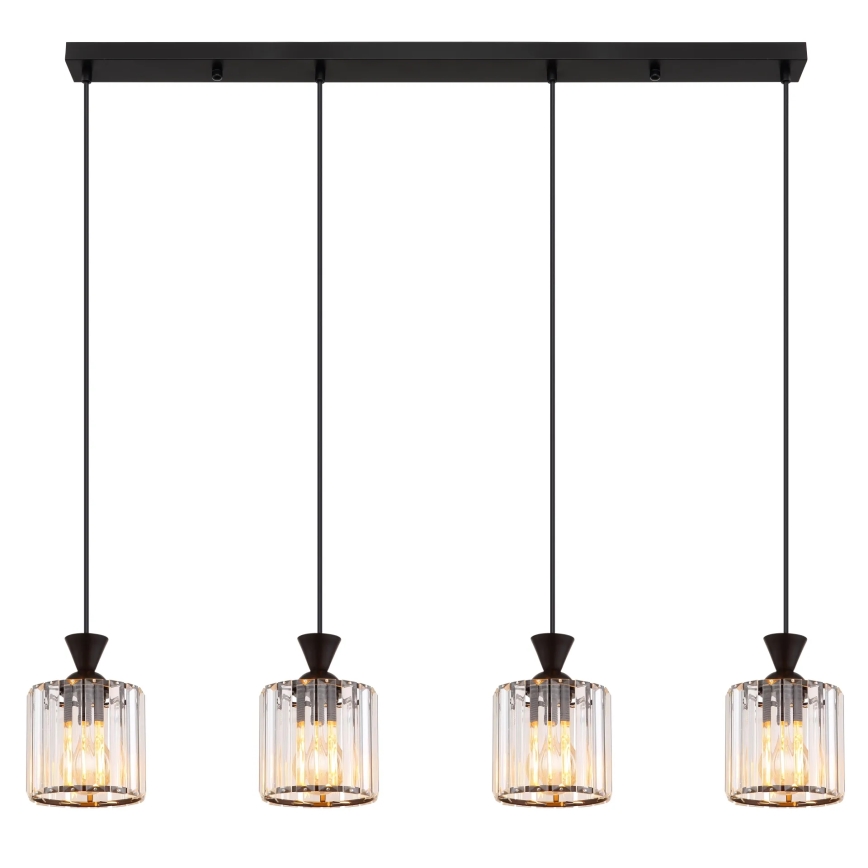 Globo - Candeeiro suspenso 4xE27/60W/230V preto