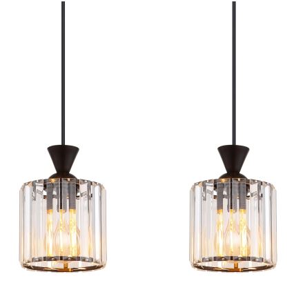 Globo - Candeeiro suspenso 4xE27/60W/230V preto