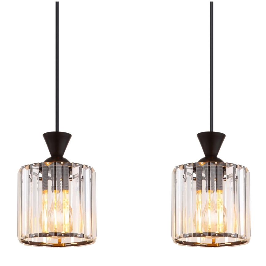 Globo - Candeeiro suspenso 4xE27/60W/230V preto