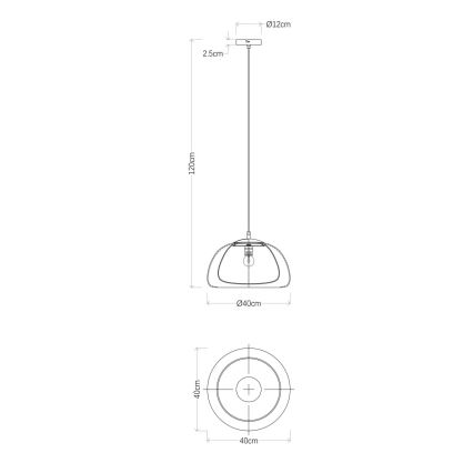 Globo - Candeeiro suspenso 1xE27/60W/230V