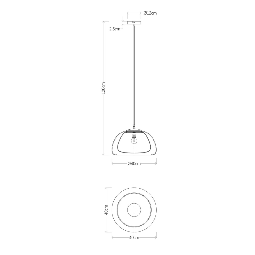 Globo - Candeeiro suspenso 1xE27/60W/230V
