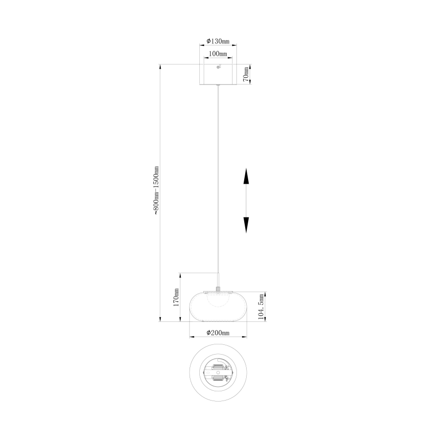 Globo - Candeeiro suspenso LED LED/6W/230V branco