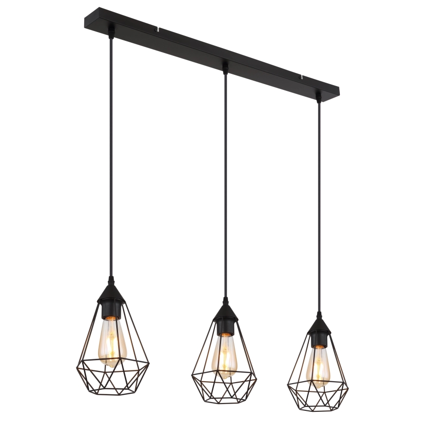 Globo - Candeeiro suspenso 3xE27/60W/230V