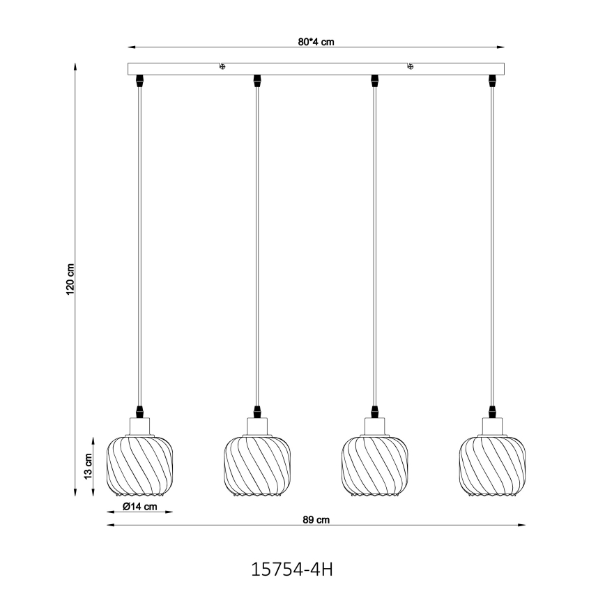 Globo - Candeeiro suspenso 4xE27/25W/230V