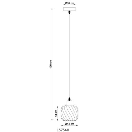Globo - Candeeiro suspenso 1xE27/25W/230V diâmetro 14 cm