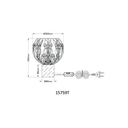 Globo - Candeeiro de mesa 1xE27/40W/230V