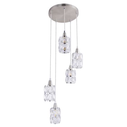 Globo - Candelabro suspenso 5xE14/40W/230V