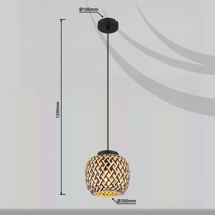 Globo 15766H - Candeeiro suspenso COLLY 1xE27/15W/230V diâmetro 20 cm