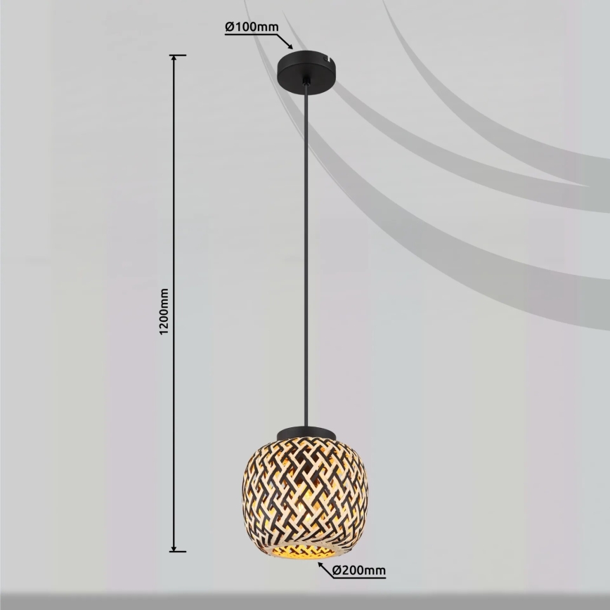 Globo 15766H - Candeeiro suspenso COLLY 1xE27/15W/230V diâmetro 20 cm