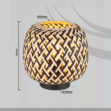 Globo 15766T - Candeeiro de mesa COLLY 1xE27/15W/230V