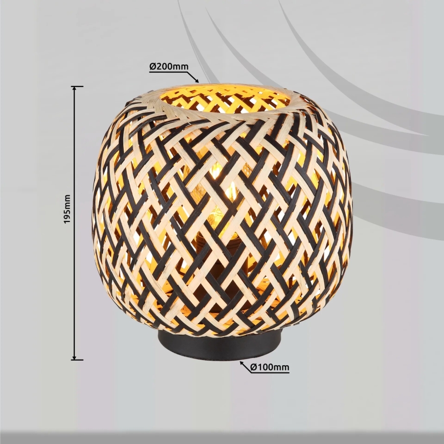 Globo 15766T - Candeeiro de mesa COLLY 1xE27/15W/230V