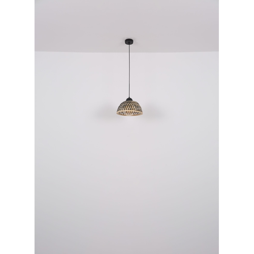Globo - Candelabro suspenso 1xE27/15W/230V bambu