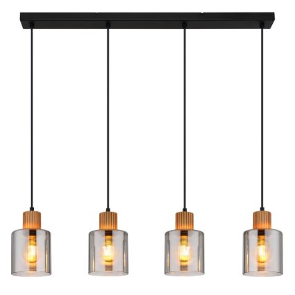 Globo - Candeeiro suspenso 4xE27/25W/230V preto