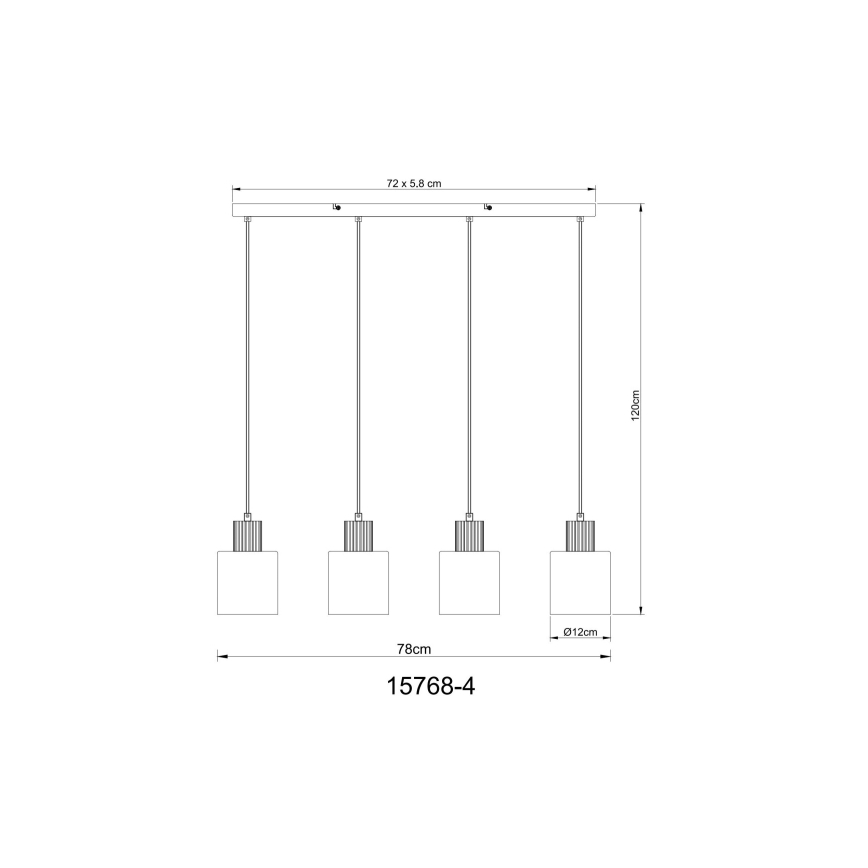 Globo - Candeeiro suspenso 4xE27/25W/230V preto