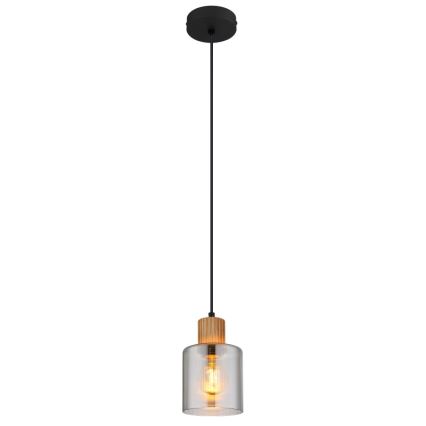 Globo - Candeeiro suspenso 1xE27/25W/230V preto diâmetro 12 cm
