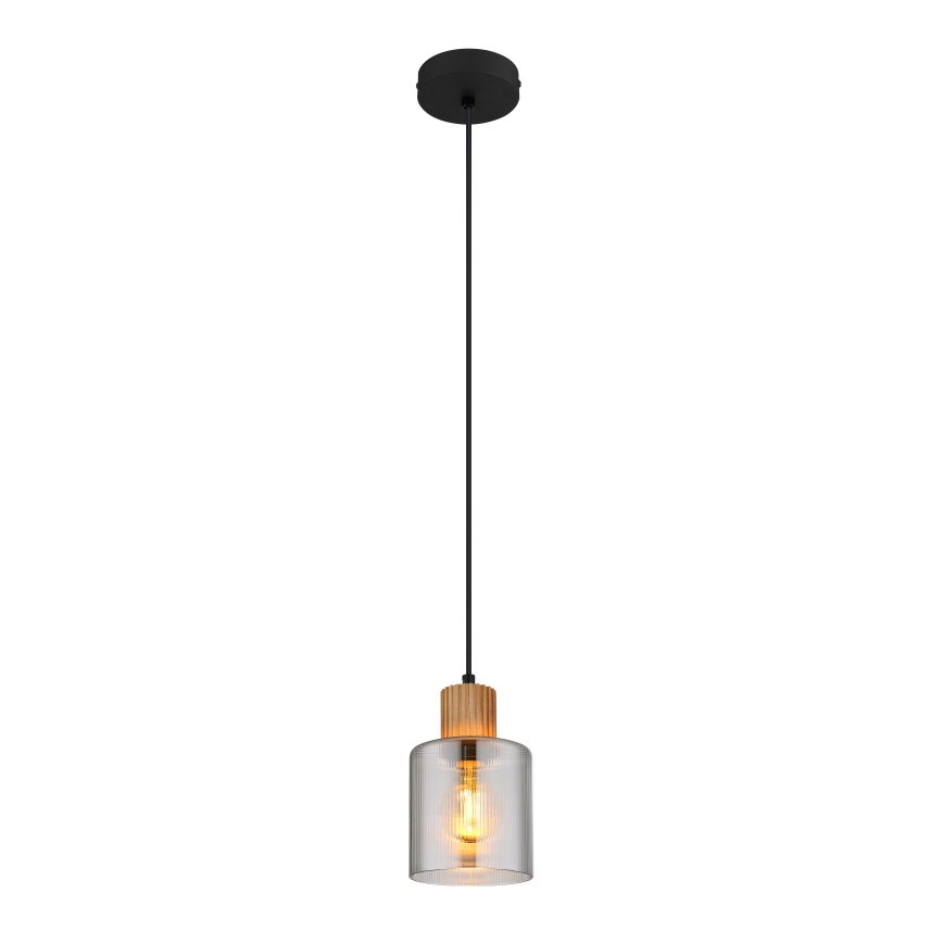 Globo - Candeeiro suspenso 1xE27/25W/230V preto diâmetro 12 cm