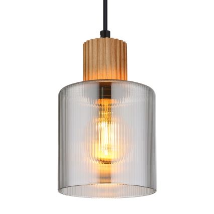 Globo - Candeeiro suspenso 1xE27/25W/230V preto diâmetro 12 cm