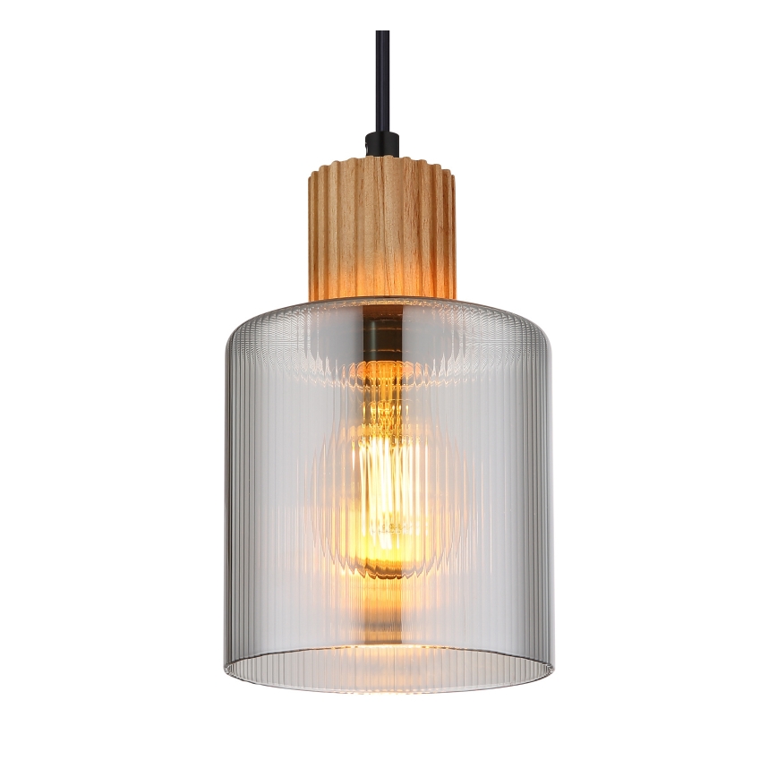 Globo - Candeeiro suspenso 1xE27/25W/230V preto diâmetro 12 cm