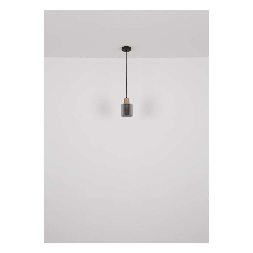 Globo - Candeeiro suspenso 1xE27/25W/230V preto diâmetro 12 cm