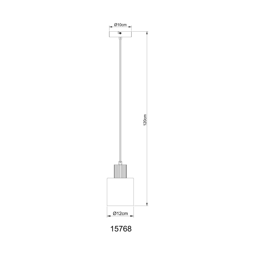 Globo - Candeeiro suspenso 1xE27/25W/230V preto diâmetro 12 cm