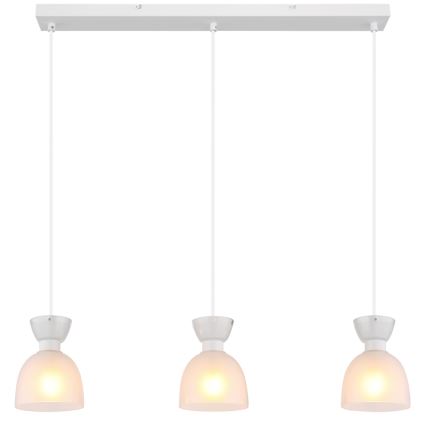 Globo - Candeeiro suspenso 3xE14/40W/230V branco