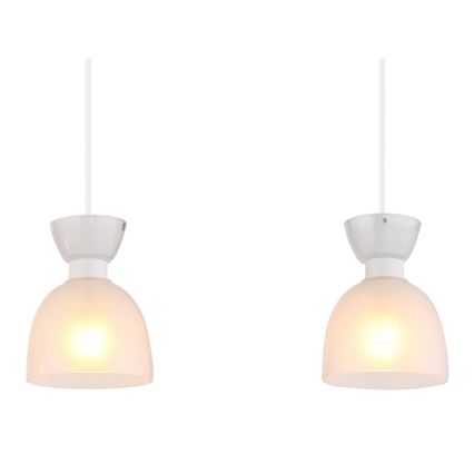 Globo - Candeeiro suspenso 3xE14/40W/230V branco