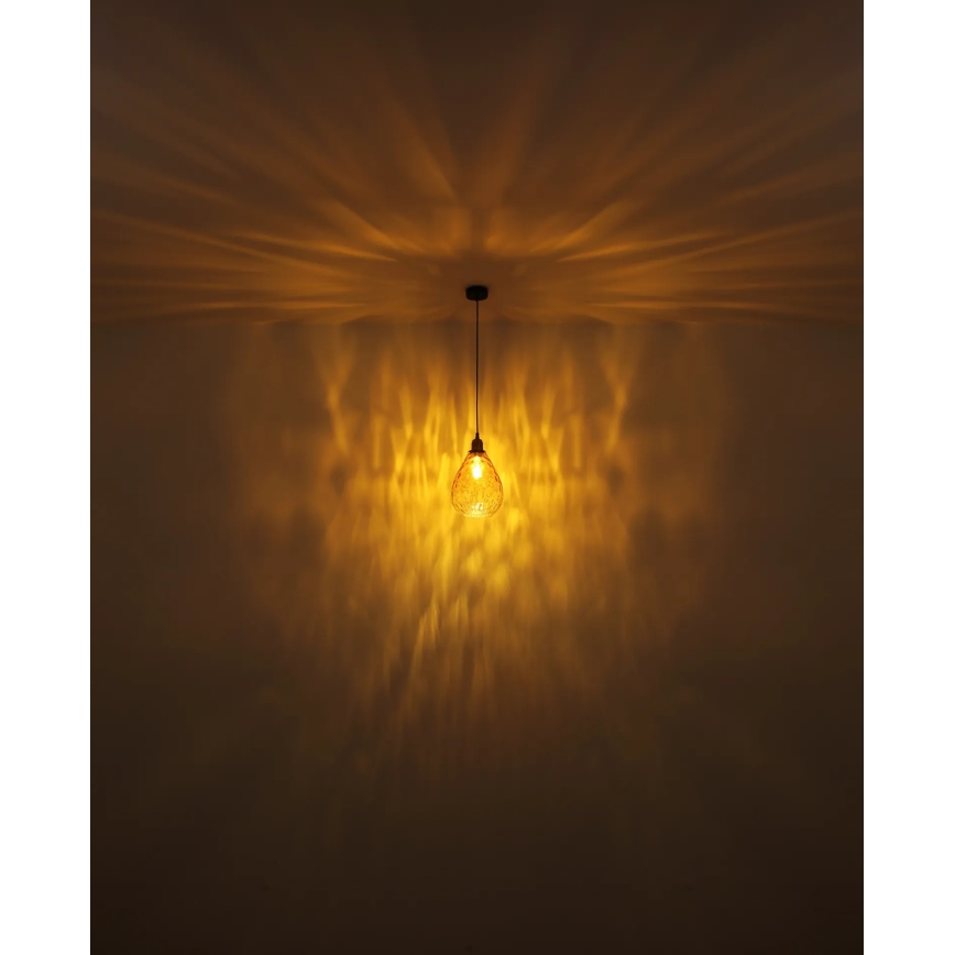 Globo - Candeeiro suspenso 1xE27/60W/230V diâmetro 21 cm laranja