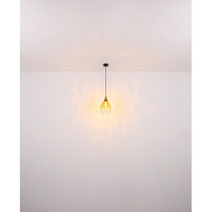 Globo - Candeeiro suspenso 1xE27/60W/230V diâmetro 21 cm laranja