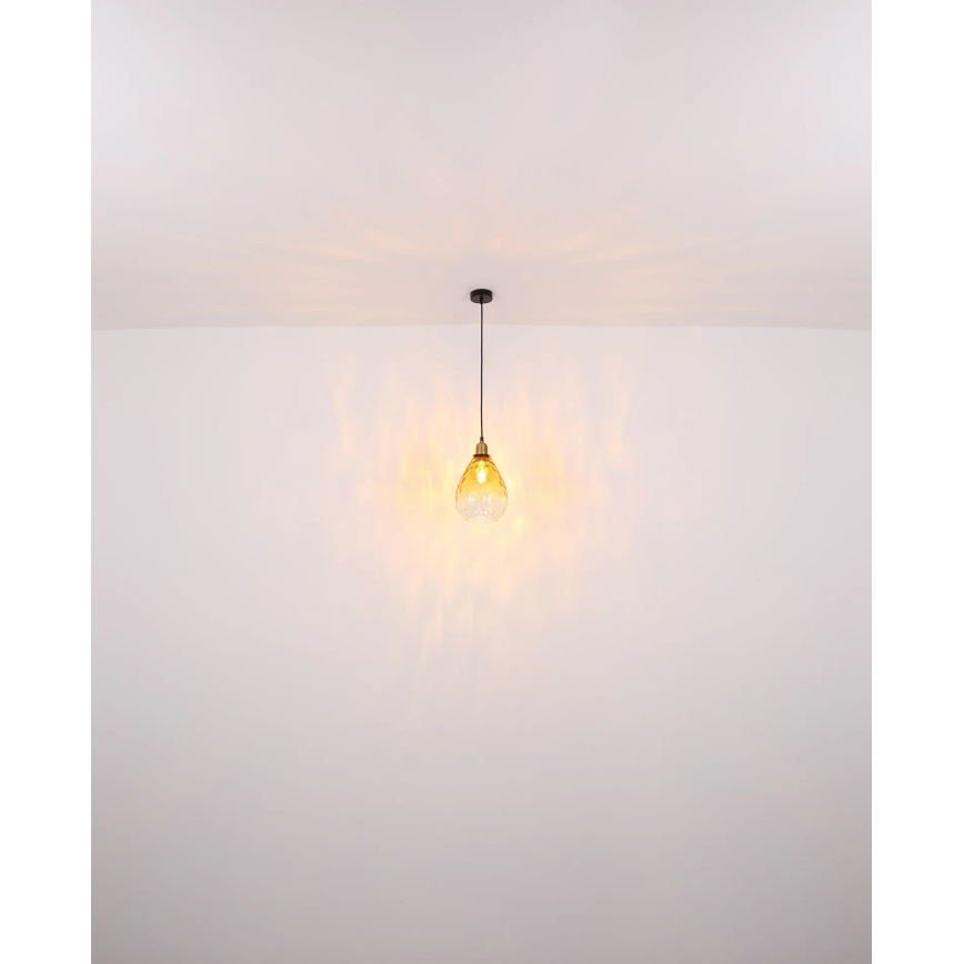 Globo - Candeeiro suspenso 1xE27/60W/230V diâmetro 21 cm laranja