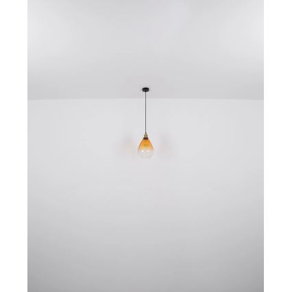 Globo - Candeeiro suspenso 1xE27/60W/230V diâmetro 21 cm laranja