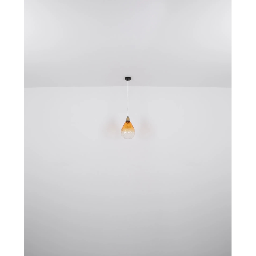 Globo - Candeeiro suspenso 1xE27/60W/230V diâmetro 21 cm laranja