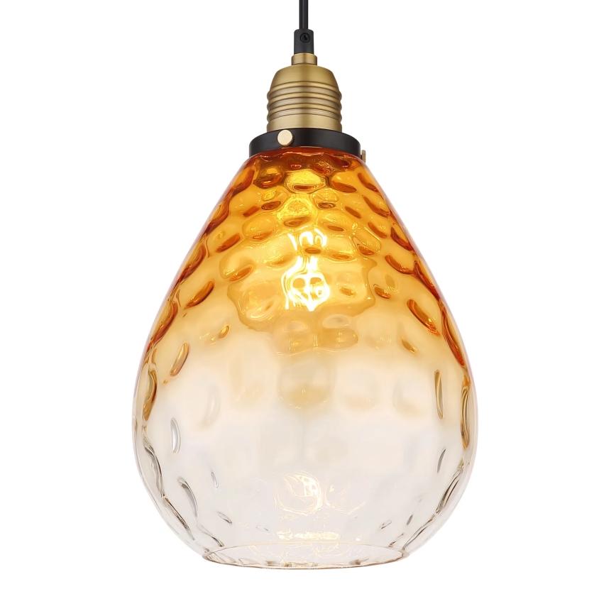 Globo - Candeeiro suspenso 1xE27/60W/230V diâmetro 21 cm laranja